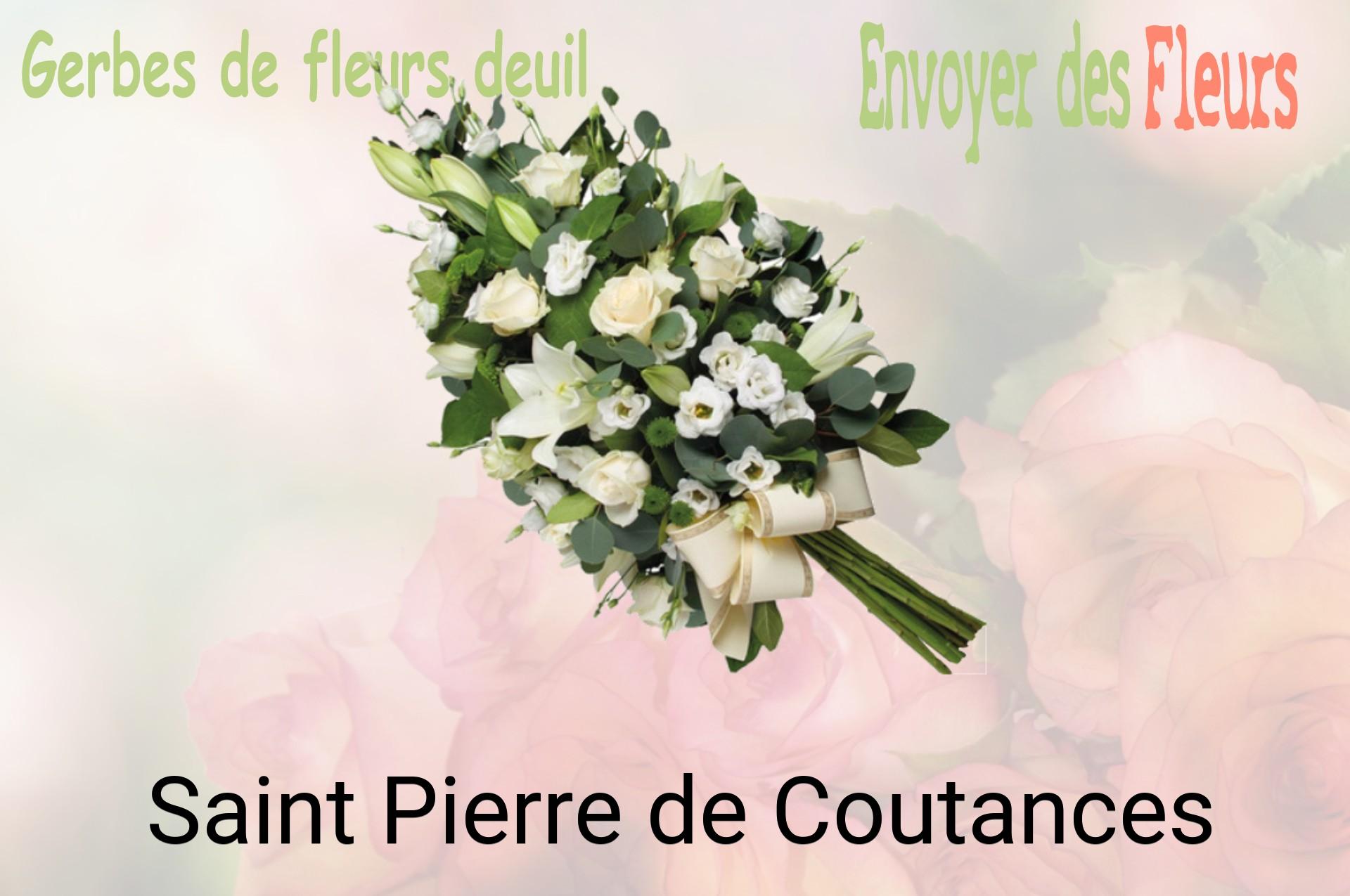 Gerbe de fleurs de deuil livrée à Saint-Pierre-de-Coutances